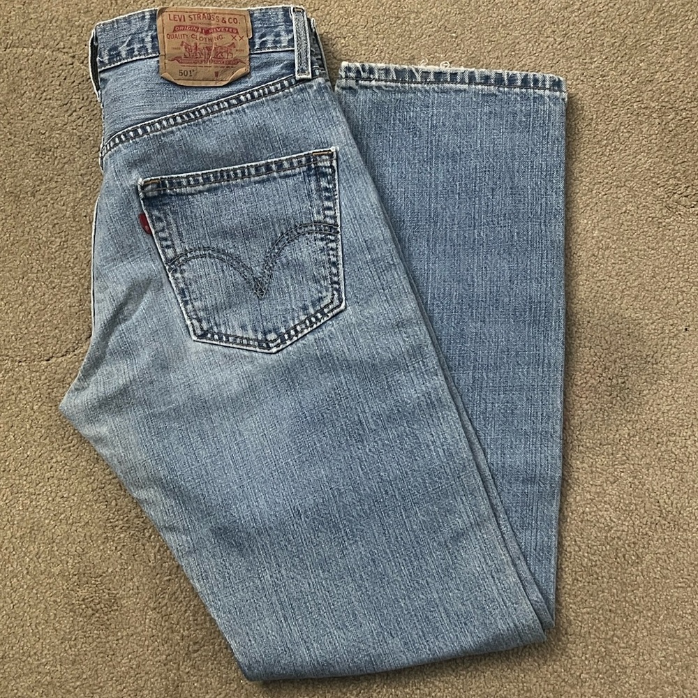 VTG Levis 501 Jeans 32x32 Button Fly Mexico 80s 90s Check Measurement No Sz Tag